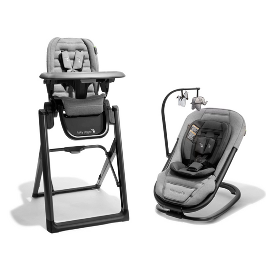 Baby Jogger Cozy Home Essentials Package with City Bistro High Chair & City Sway Bouncer